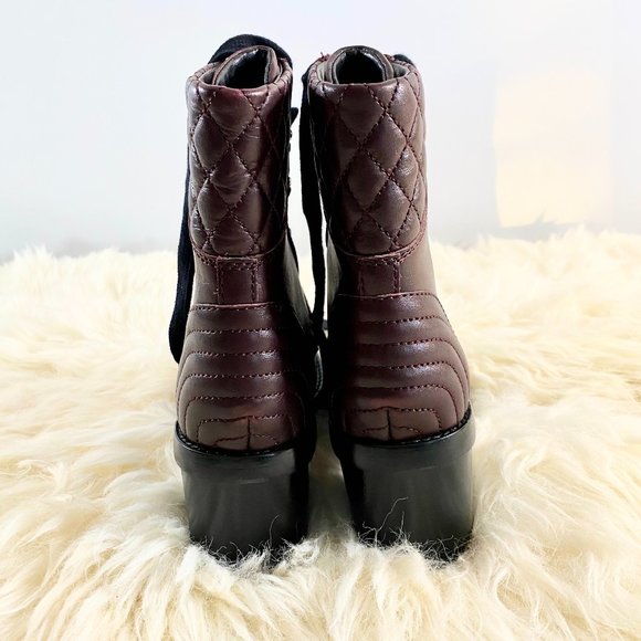 NWOB MARC FISHER Wyomi Platform Leather Lace-up Ankle Boot Sz 6.5 US - Picture 11 of 15